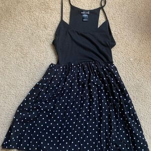 Black with white polka dot dress size small